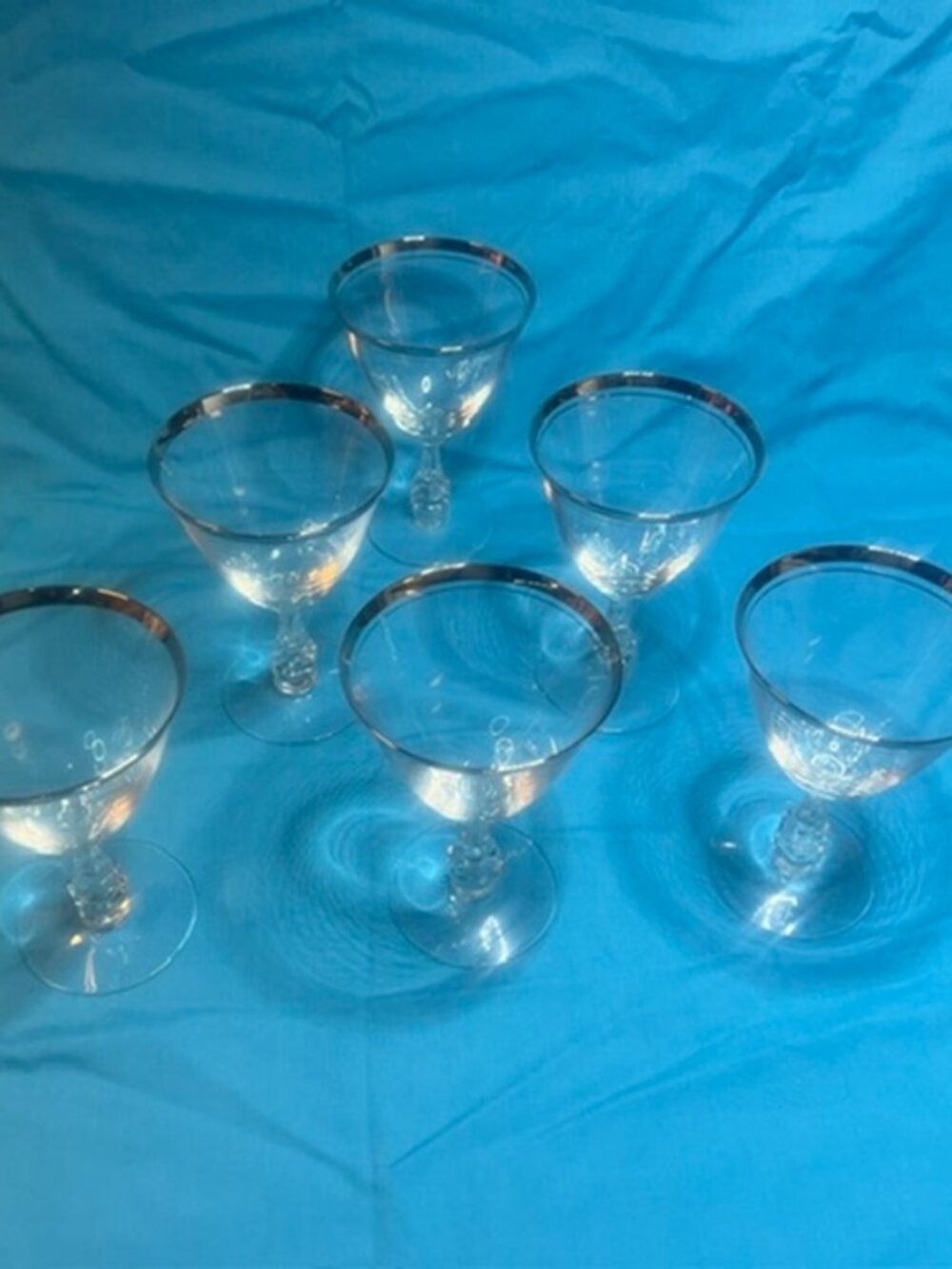 Set of Six (6) Tiffin-Franciscan Brookmar Wine Glass Platinum Ridge (Set of Six)